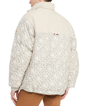 Tommy Hilfiger Men's New York Sketch Monogram Puffer Jacket Coat White XXL