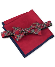 Tommy Hilfiger Royal Plaid Bow Tie Red Necktie