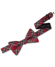 Tommy Hilfiger Royal Plaid Bow Tie Red Necktie