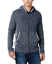 Buffalo David Bitton Men's Relaxed Fit Full Zip Hoodie Sweatshirt Blue Large