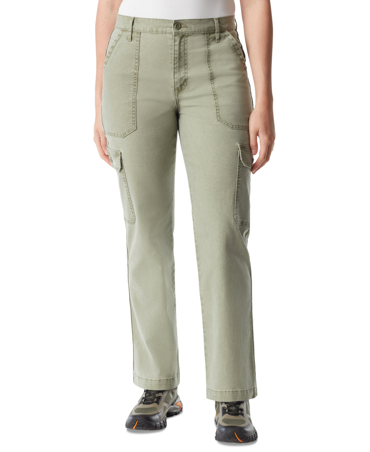 Bass Outdoor Women Straight fit Cargo Pants 2 / 30 Green Solid