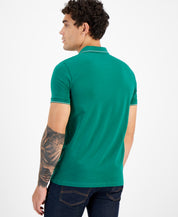 AX Armani Exchange Men's Logo Placket Polo Shirt Green Medium