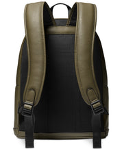Michael Kors Mens Malone Olive Green Pebble Solid Backpack