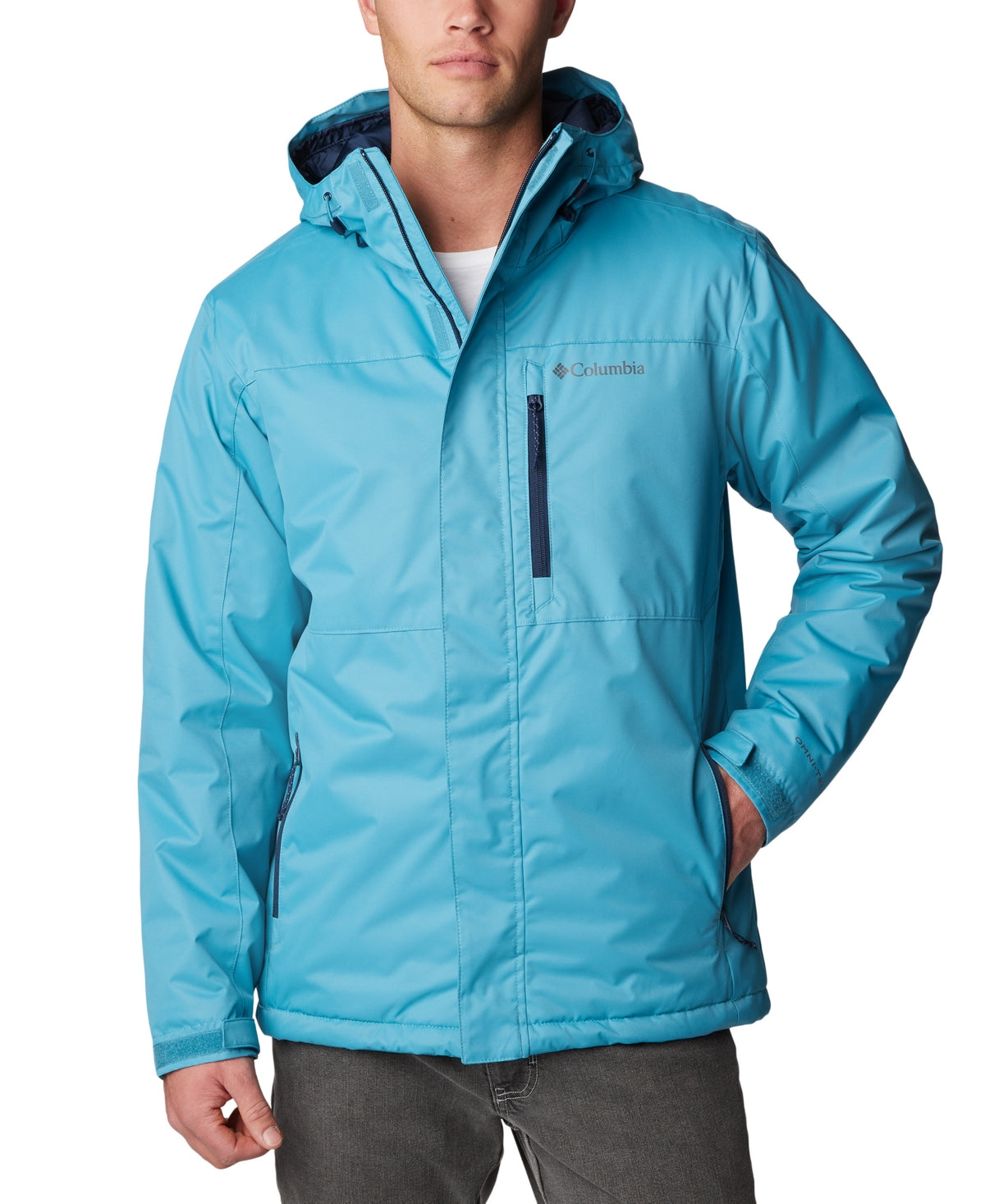 Columbia Mens Tipton Peak III Raincoat Coat XL Blue Solid
