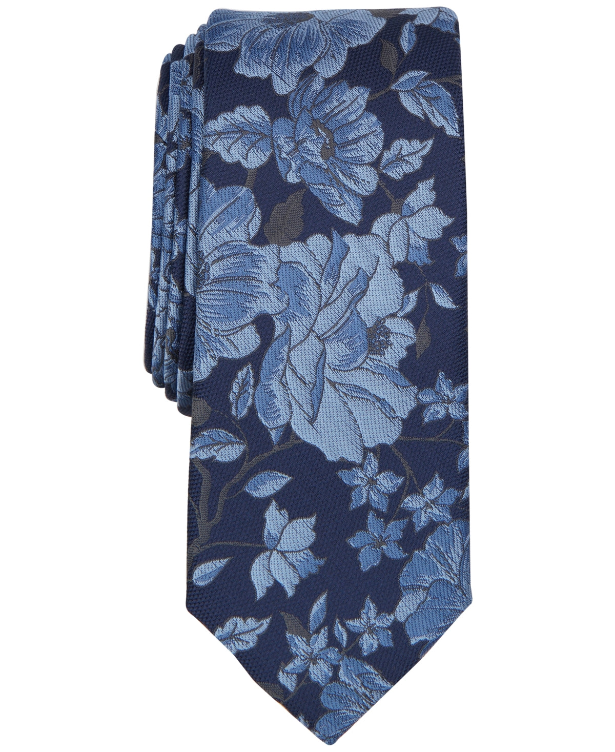 Bar Iii Mens Regular fit Tie Necktie One Size Blue Darlington Floral