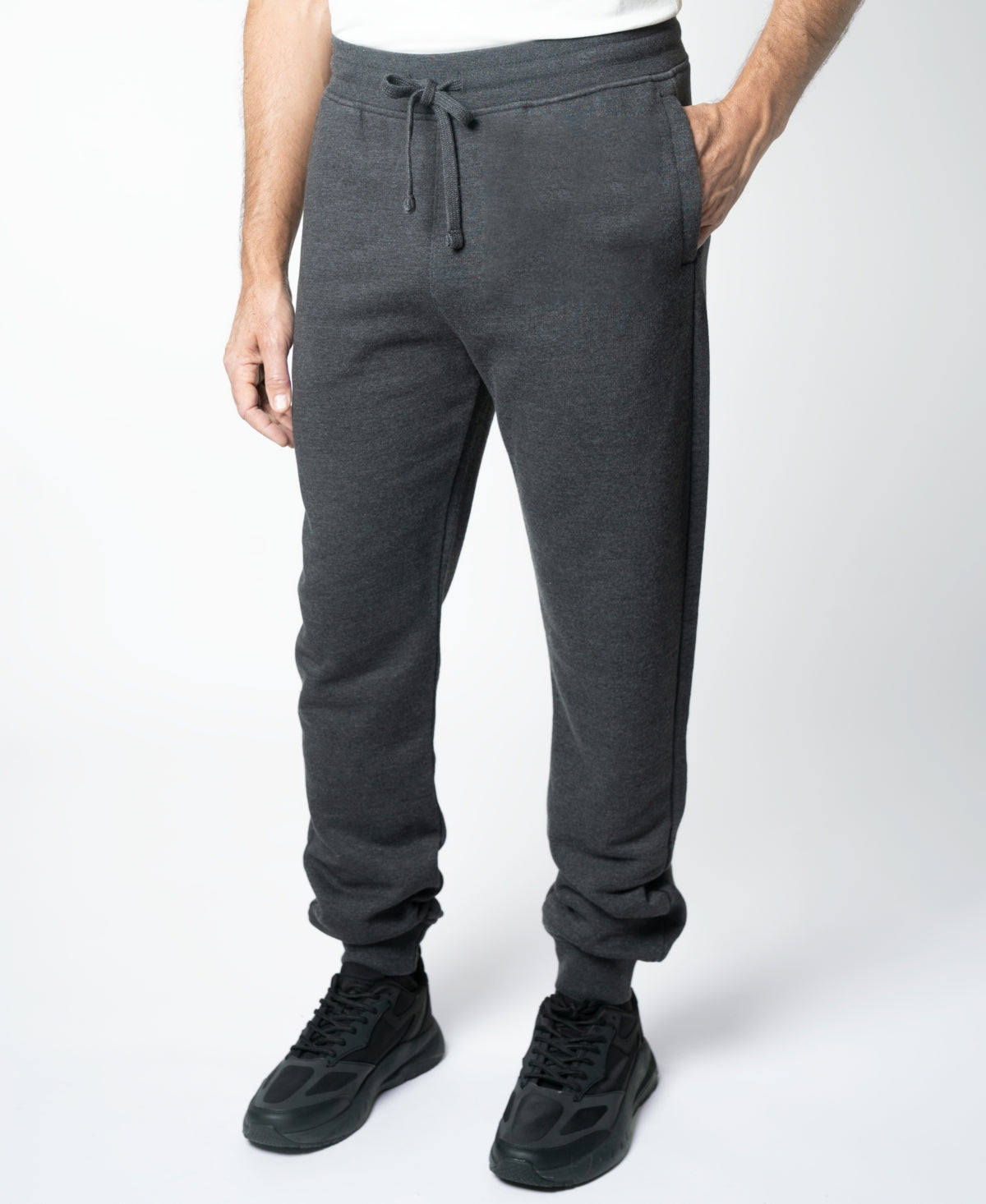 Men's Lazer Burnout Pants Fleece Jogger Sweatpants Grey XXL