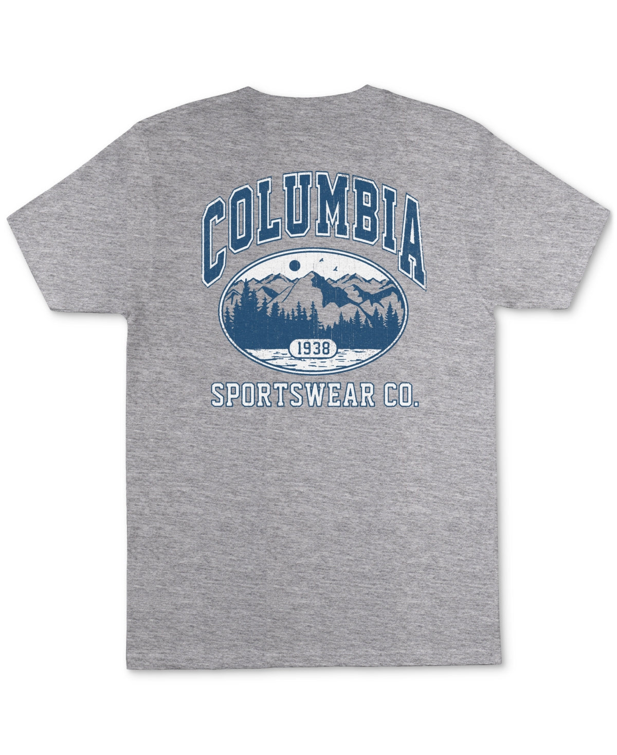 Columbia Mens Regular fit Short Sleeve Graphic T-Shirt Shirt Large Grey Solid