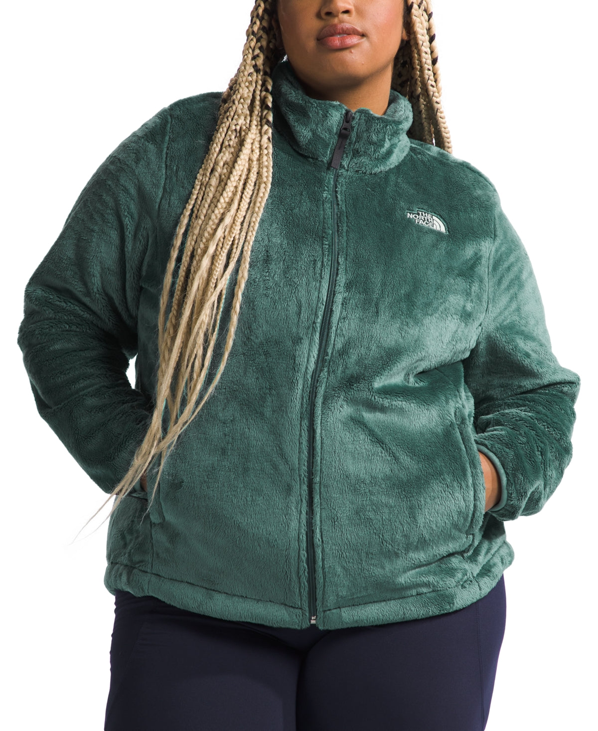 The North Face Womens Full Zip Osito Coat XXL Green Solid
