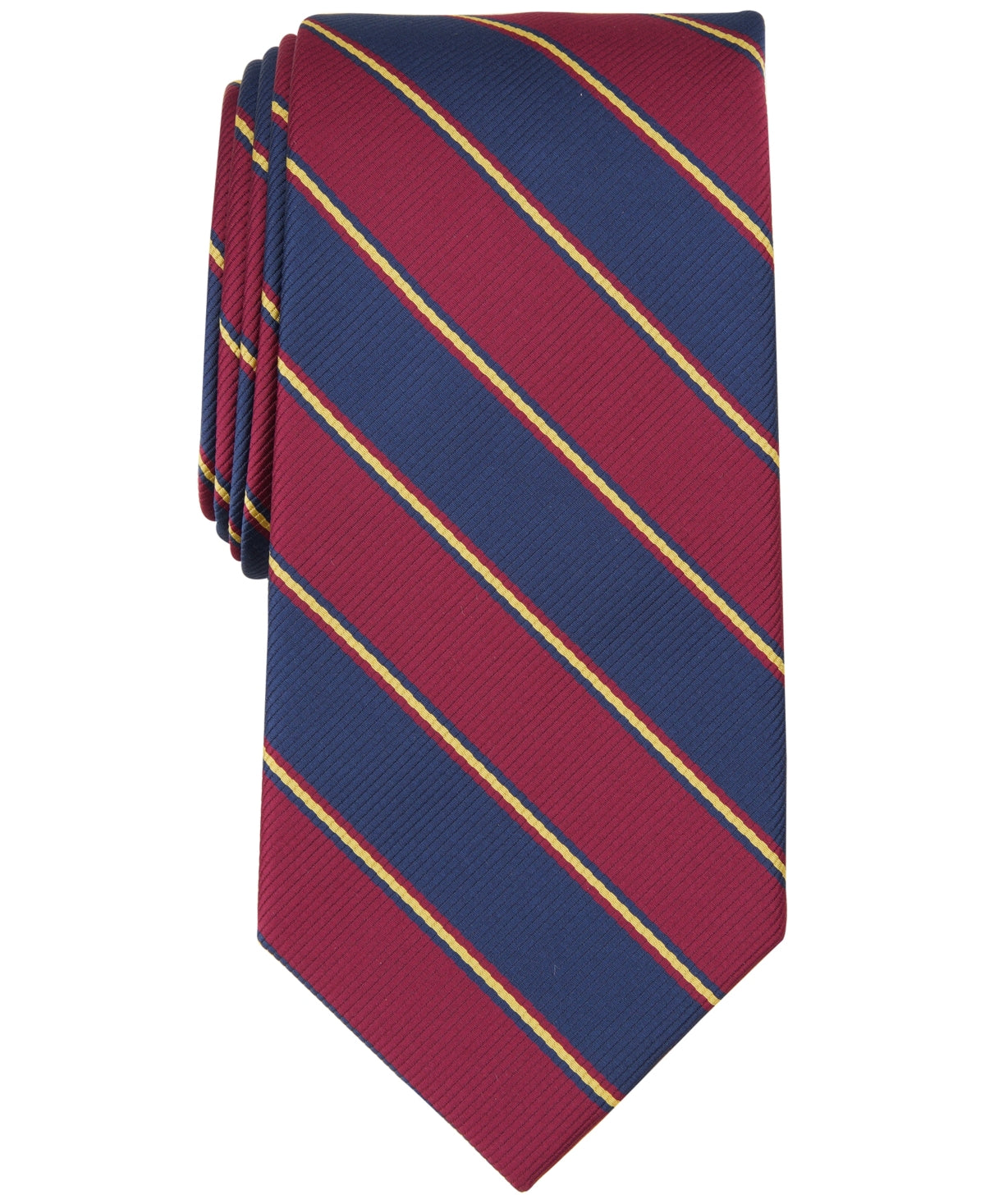 Club Room Mens Troutman Stripe Tie Navy Blue Necktie