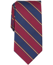 Club Room Mens Troutman Stripe Tie Navy Blue Necktie