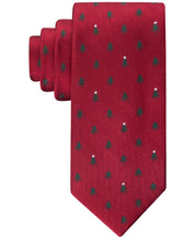 Tommy Hilfiger Mens Christmas Trees Neck Tie Red
