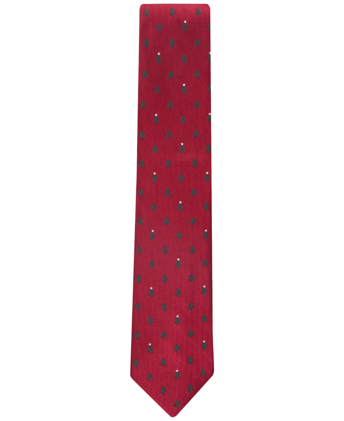 Tommy Hilfiger Mens Christmas Trees Neck Tie Red