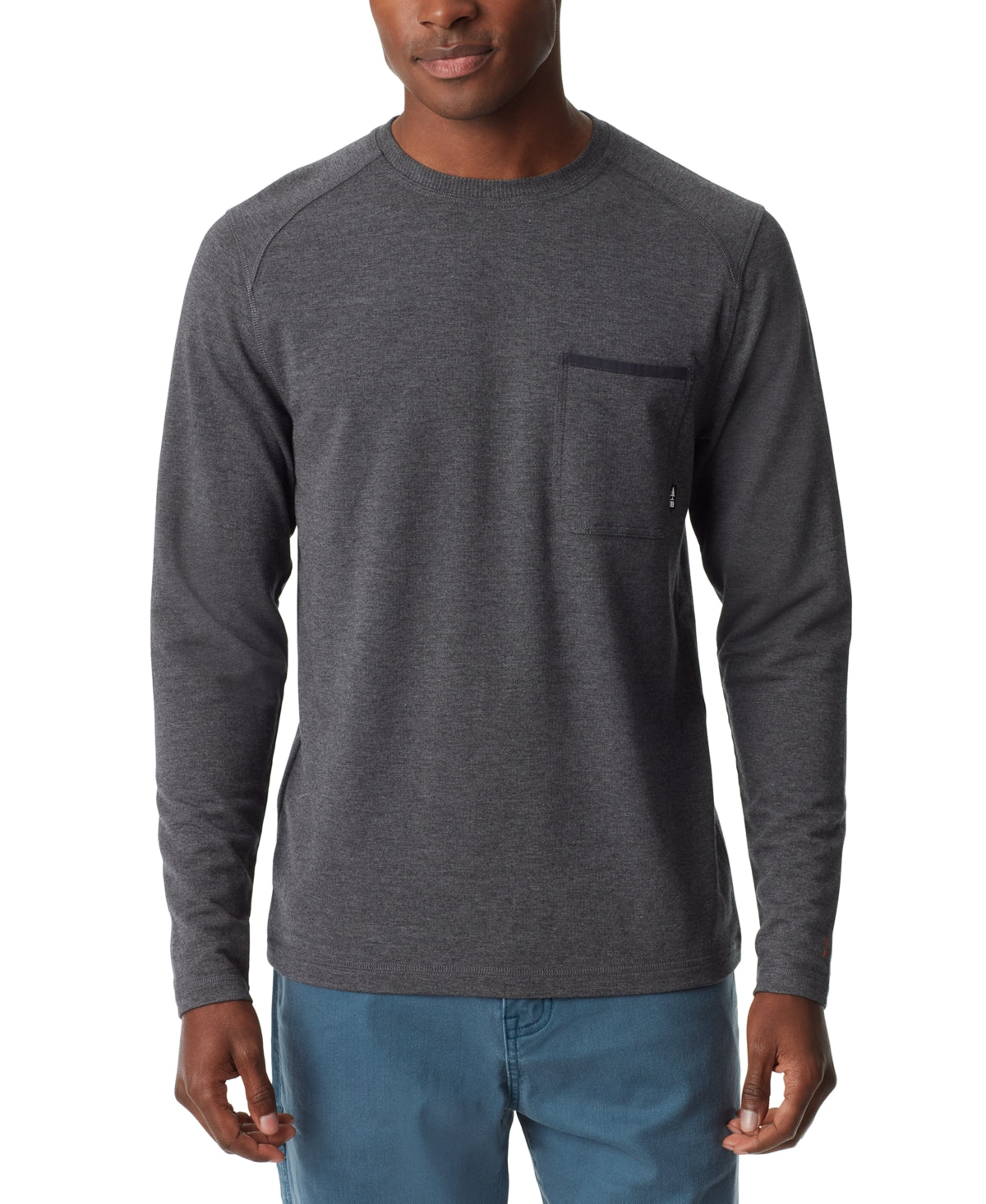 BASS OUTDOOR Mens Long Sleeve T Shirt Grey Small