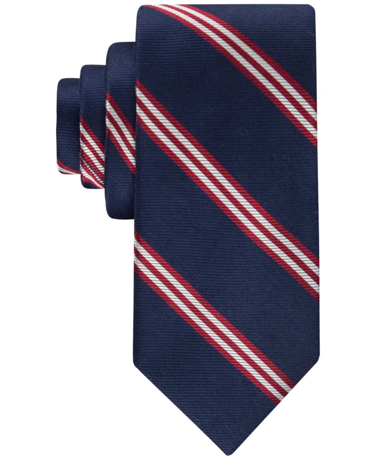 Tommy Hilfiger Mens Regular fit Tie Necktie One Size Blue Red Striped