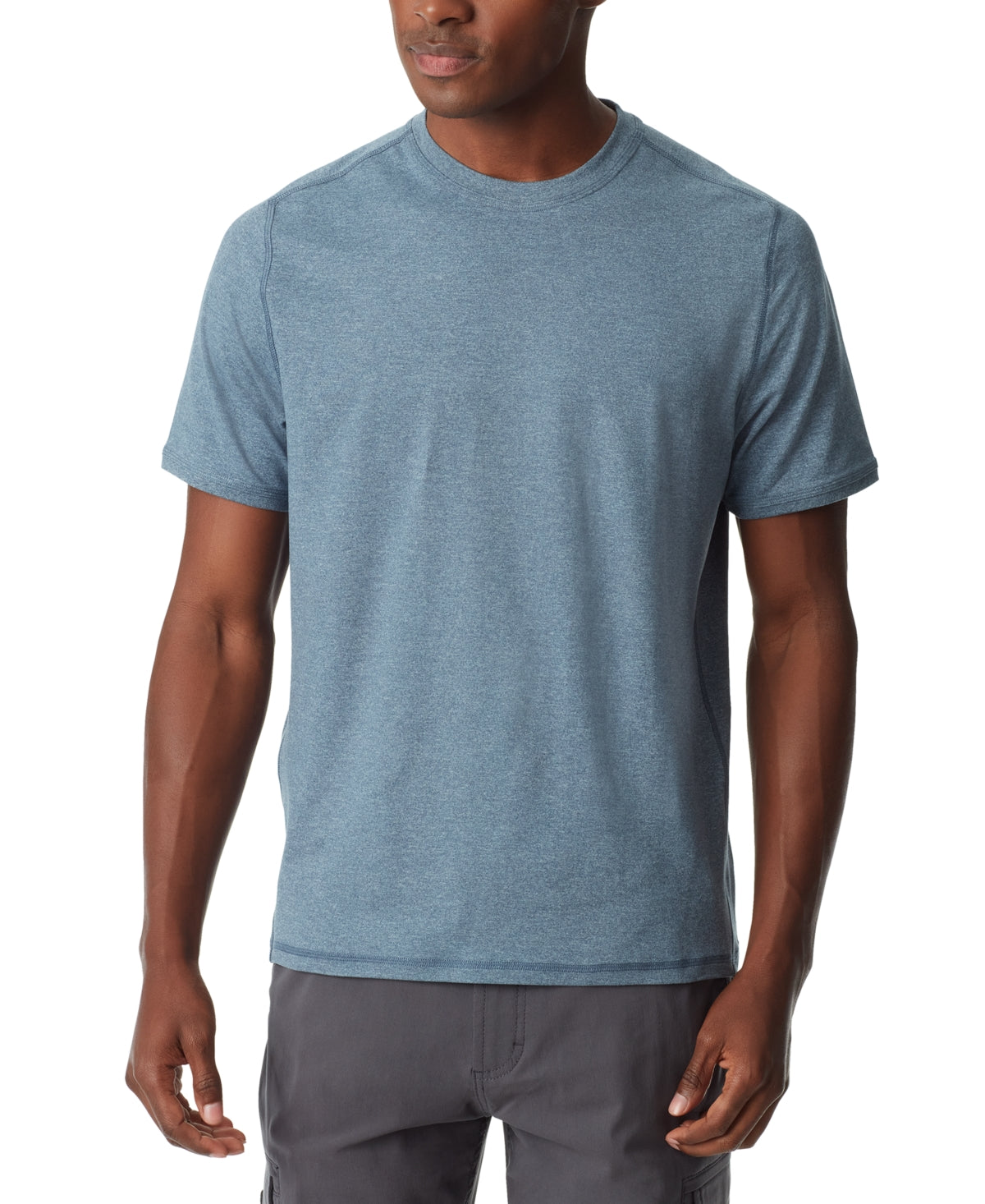 Bass Outdoor Mens Core Performance Short Sleeve T Shirt Blue Medium