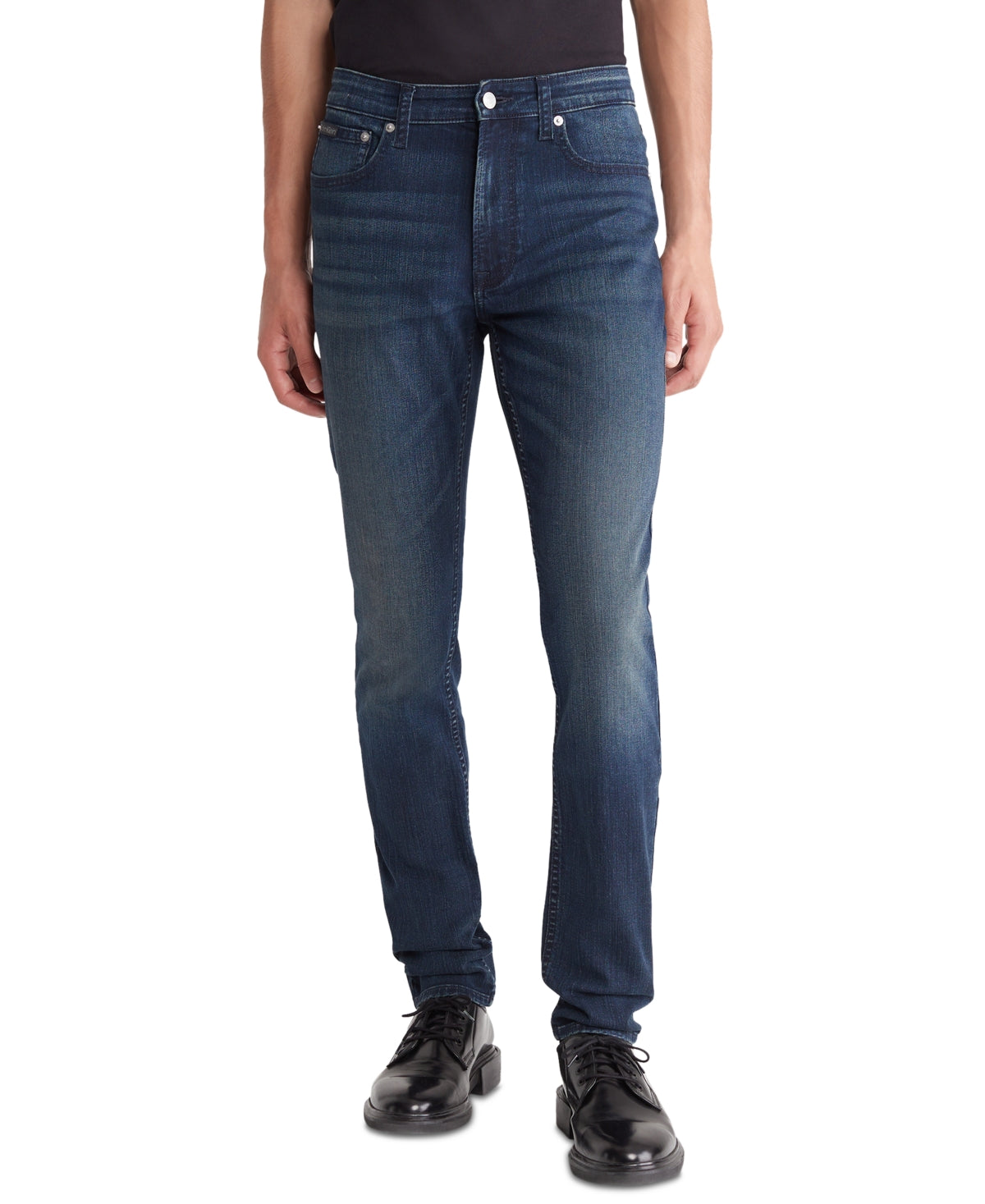 Calvin Klein Mens Skinny fit Denim Jeans 38 / 32 Blue Black Solid