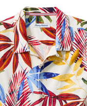 Tommy Bahama Mens Soriano Fronds Short Sleeve Button Down Shirt Red 3XL