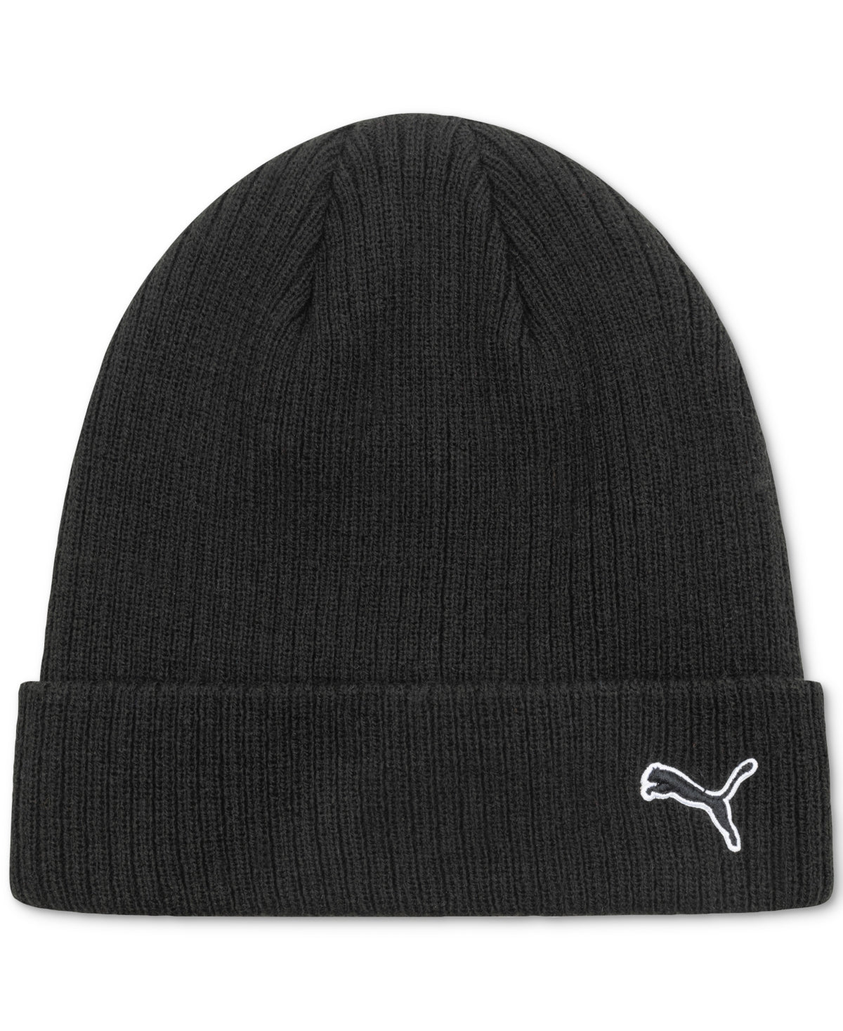 Puma Mens Evercat Fundamental Ribbed Knit Beanie Black OS