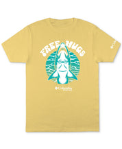 Columbia Mens Regular fit Short Sleeve Graphic T-Shirt Shirt Small Yellow Solid