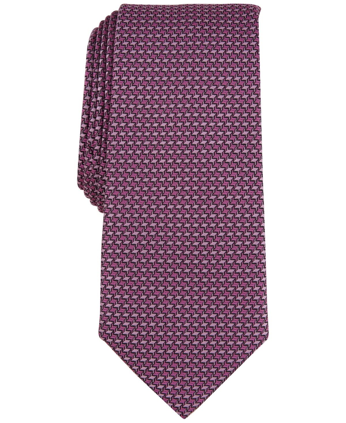 Alfani Men's Textured Action Tie Pink Black Necktie