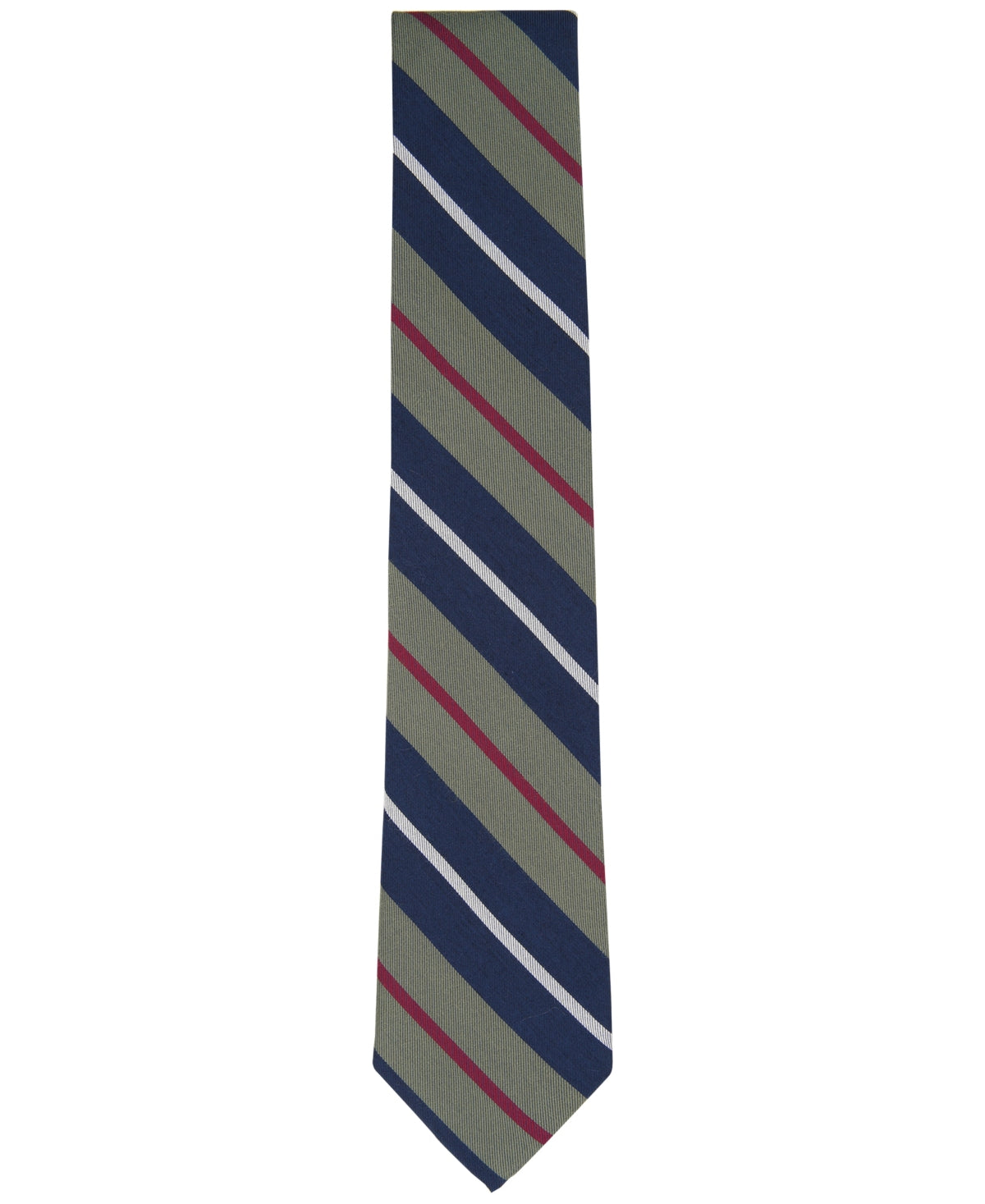 Club Room Mens Loretto Stripe Necktie Hunter Green Navy