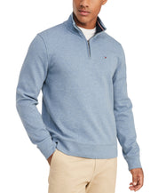 Tommy Hilfiger Big Tall Mock Neck Quarter Zip Sweater Blue 5XLT