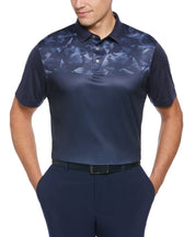 PGA TOUR Mens Regular fit Short Sleeve Polo Shirt Small Dark Blue