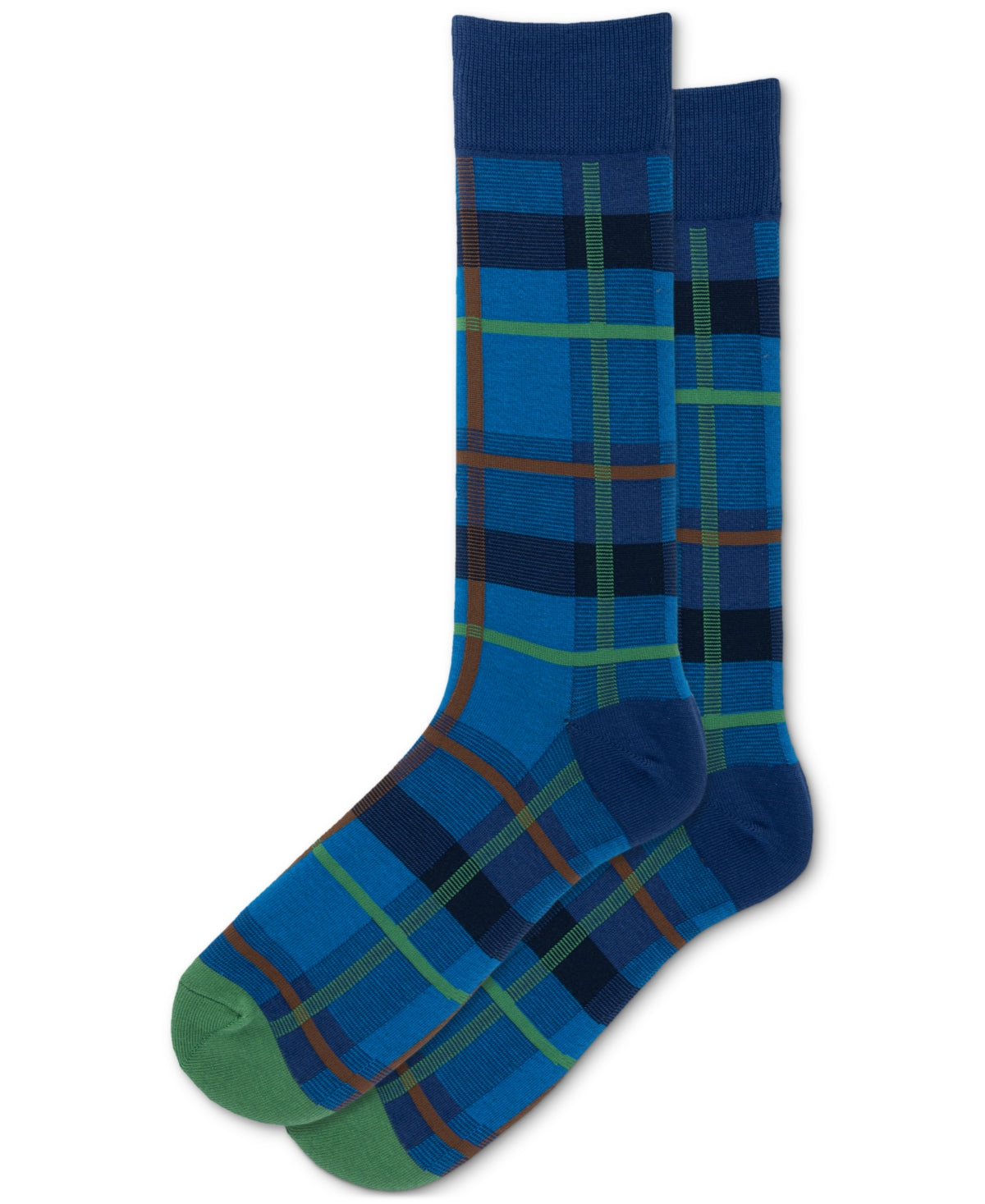 Hot Sox Mens Regular fit Crew Socks 10-13 Blue