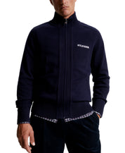 Tommy Hilfiger Men's Chunky Zip Through Sweater Blue Small