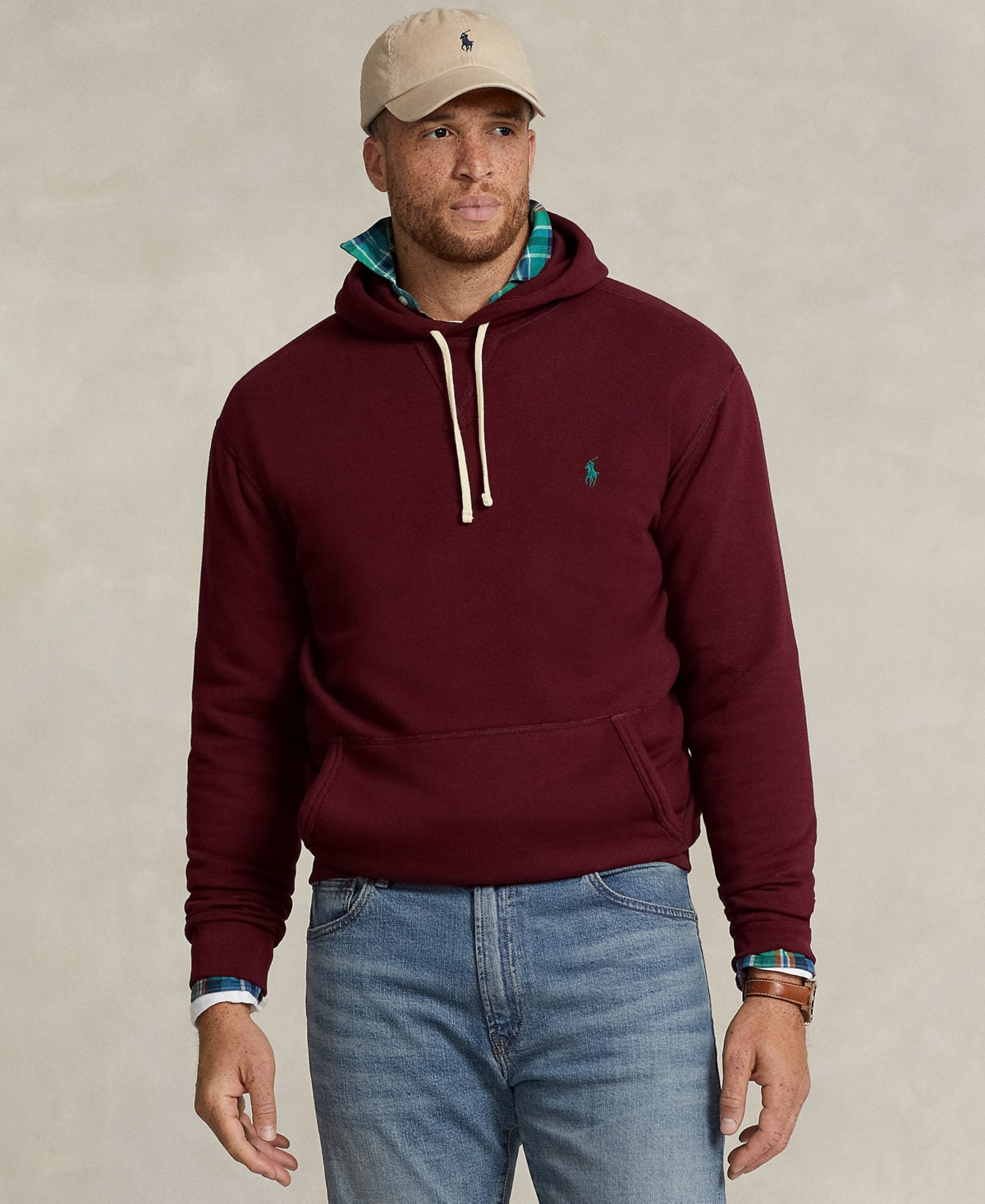 Polo Ralph Lauren Men's Big & Tall Fleece Hoodie Sweatshirt 3LT 3XLT Red Wine