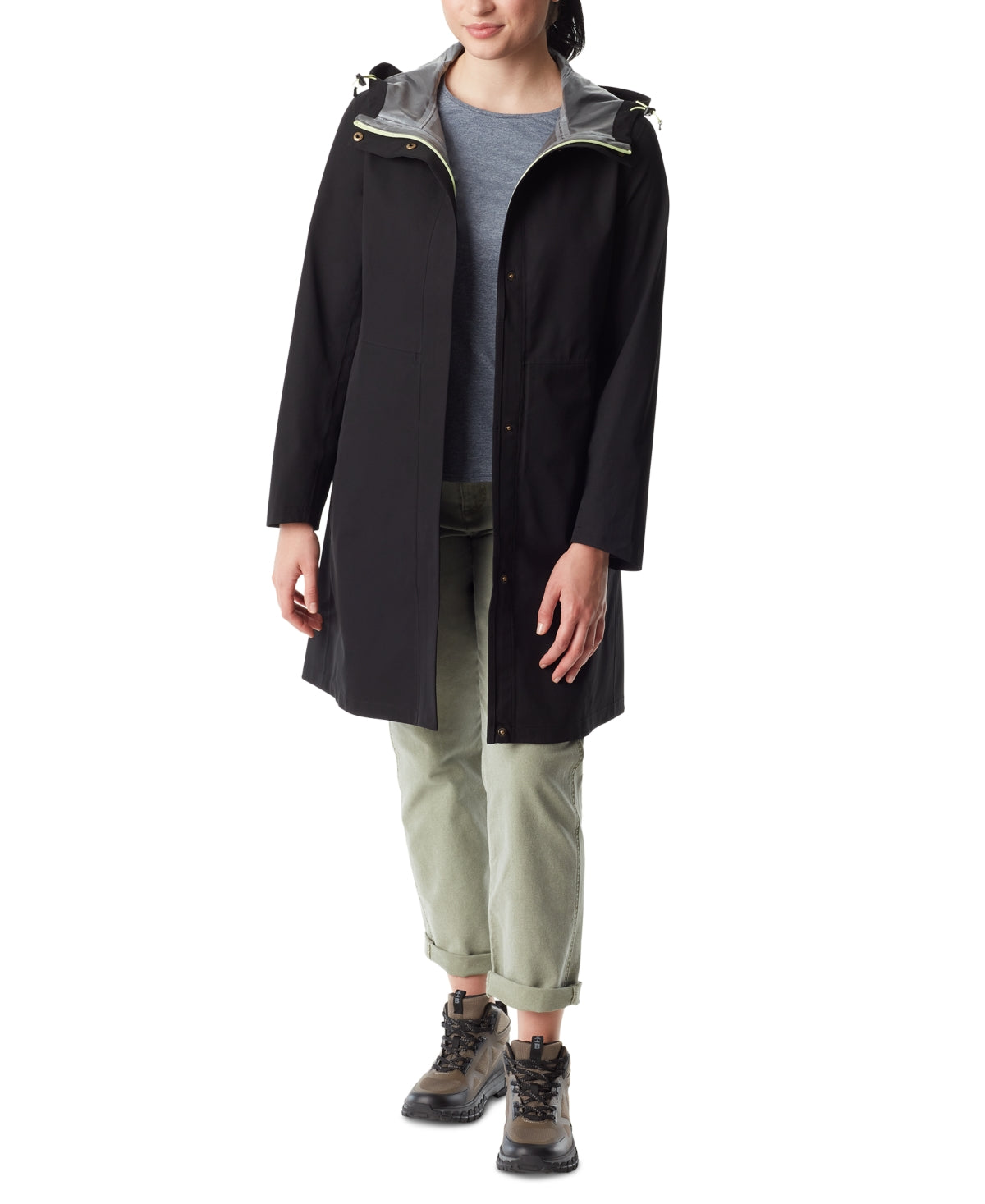 Bass Outdoor Womens Anorak Jacket Coat Small Black Solid