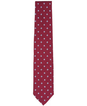 Club Room Men's Necktie Kenmore Cross Pattern Tie Burgundy Red