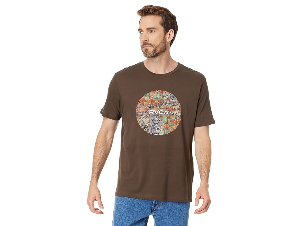 RVCA Men Regular fit Short Sleeve T-Shirt Shirt Medium Brown Solid