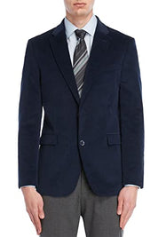 Tommy Hilfiger Men's Regular Fit Corduroy Blazer Cobalt Blue 42R Sport Coat