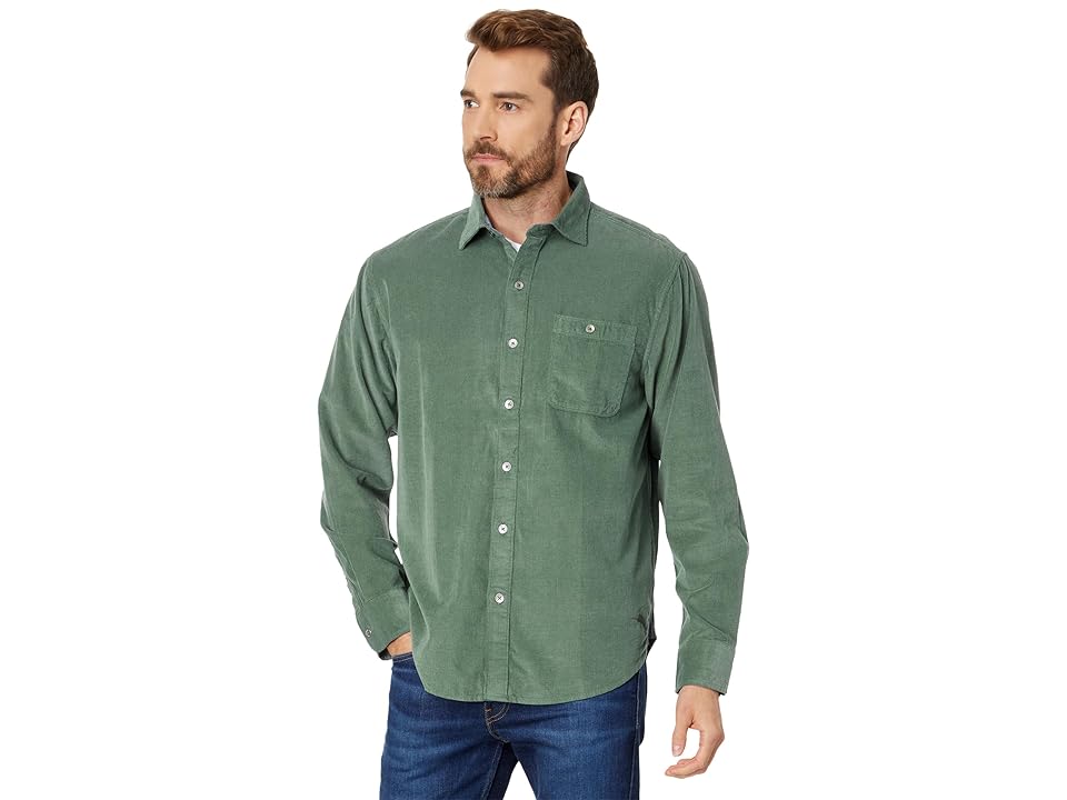 Tommy Bahama Mens Coastline Corduroy Button Down Shirt Trout Green Medium
