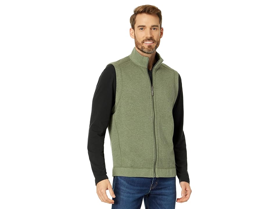 Tommy Bahama Mens Regular fit Full Zip Vest Medium Green Solid