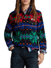 Polo Ralph Lauren Men's Snowflake Brushed Fleece Pullover Sweatshirt Blue  2XL