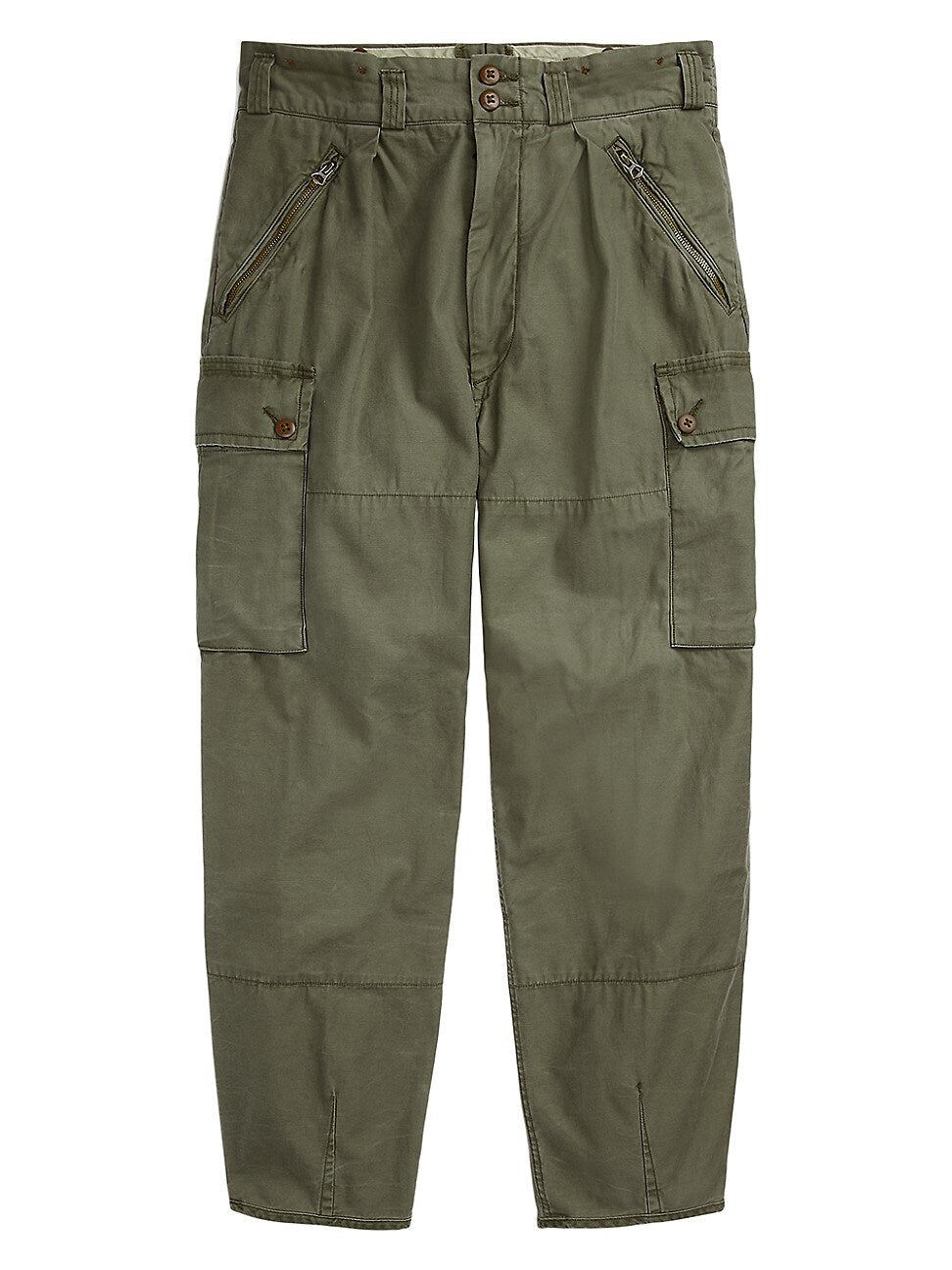 Polo Ralph Lauren Mens Baggy Fit Reverse Sateen Cargo Pants Green 38 x 32