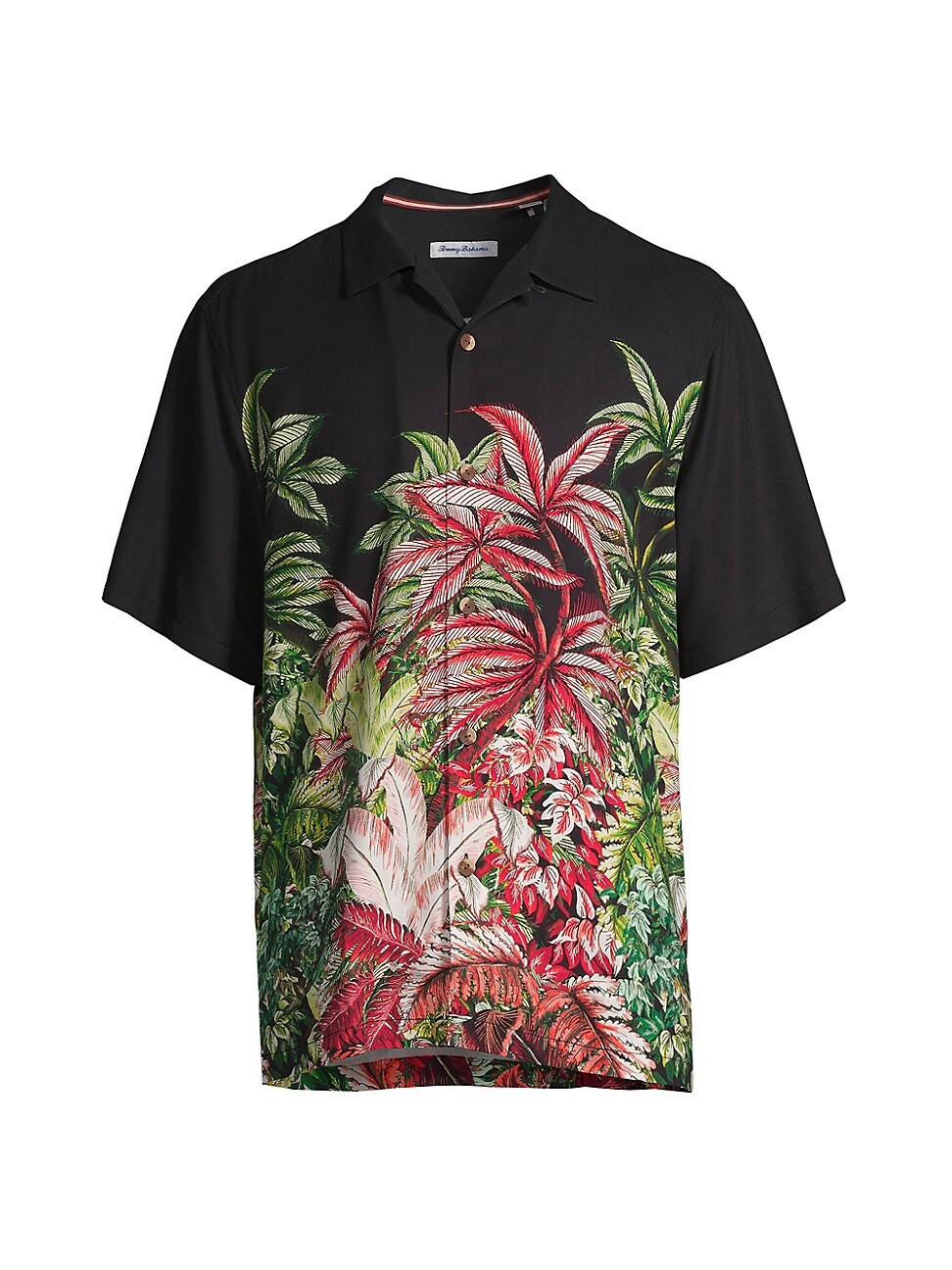 Tommy Bahama Mens Regular fit Short Sleeve Button-Up Shirt XL Black Floral