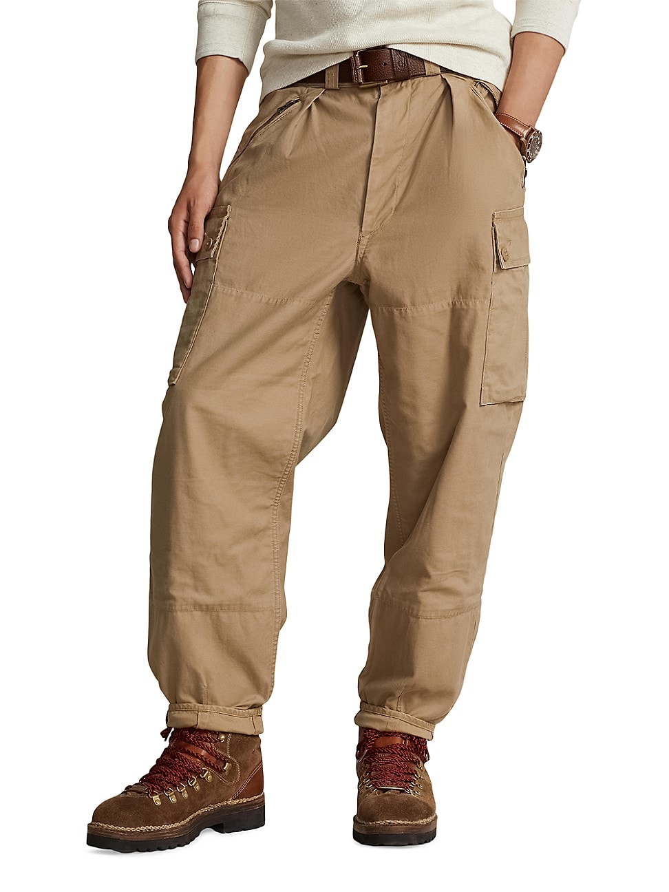 Polo Ralph Lauren Men's Cotton Cargo Pants Desert Khaki Brown 38 x 32
