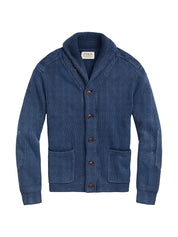 Polo Ralph Lauren Cotton Shawl Collar Cardigan Sweater Medium Blue