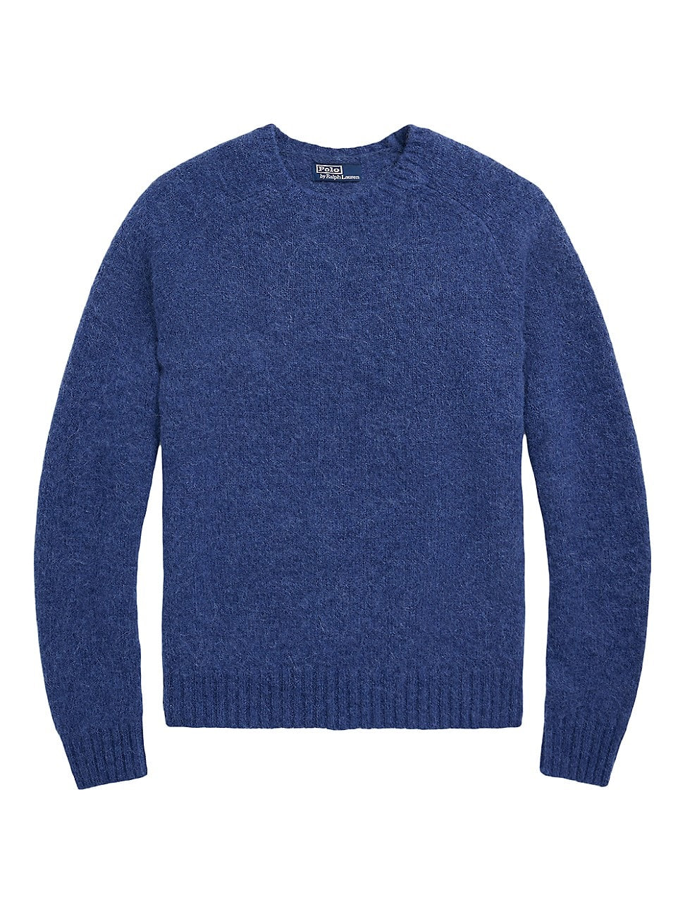 Polo Ralph Lauren Suede Elbow Patch Regular Fit Crewneck Sweater XL Blue WOOL