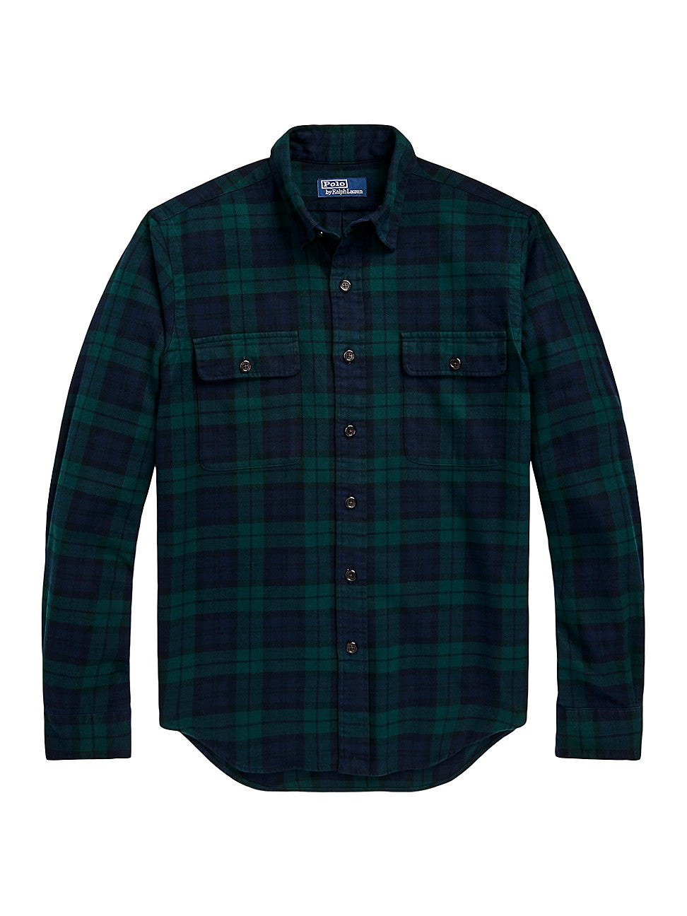 Polo Ralph Lauren Mens Plaid Flannel Work Button Down Shirt Green Blue 2XL