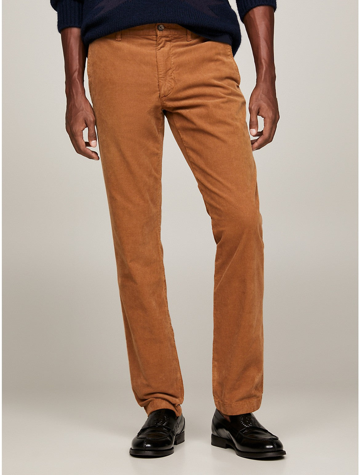 Tommy Hilfiger Men's Denton Slim Corduroy Chino Pants Desert Brown 40 x 30