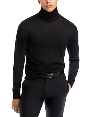 Nn07 Mens Regular fit Long Sleeve Turtleneck Sweater Small Turtleneck Black