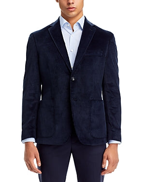 The Men's Store Stretch Corduroy Regular Fit Sport Coat Blazer 42L Navy Blue