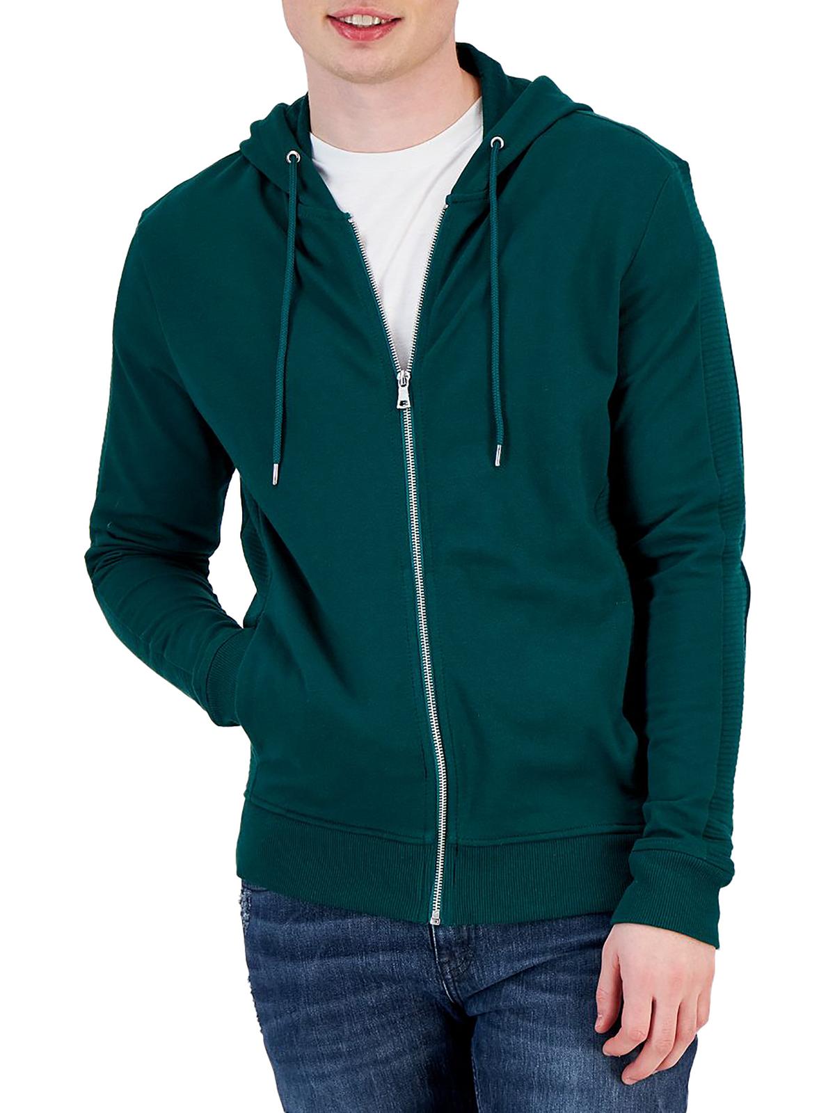 INC International Concepts Mens Green Fortune Full Zip Sweatshirt Hoodie Medium