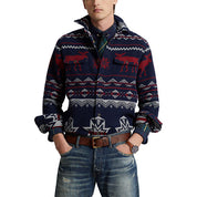 Polo Ralph Lauren Men's Classic Fit Jacquard Work Button Shirt Size Small Navy