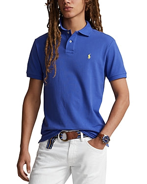 Polo Ralph Lauren Men's Cotton Custom Slim Fit Mesh Polo Shirt Blue XL