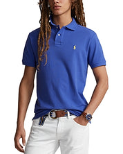 Polo Ralph Lauren Men Slim fit Short Sleeve Polo Shirt XXL Blue Solid